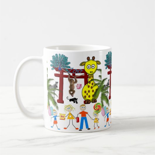 Giraffe Zoo Singe Mug (Gauche)