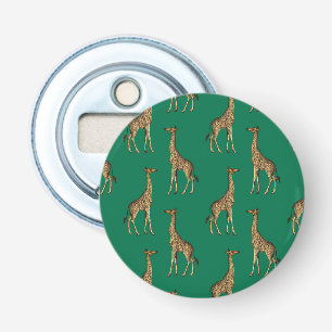 Giraffe Zoogdier Smaragdgroen Wild Dier Afrika Button Flesopener