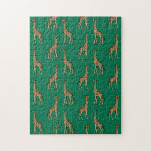 Giraffe Zoogdier Smaragdgroen Wild Dier Afrika Legpuzzel