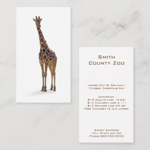 Giraffe Zoologiste Carte de visite