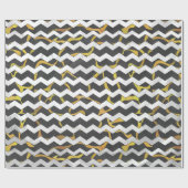 Giraffe, zwart en geel afdrukken cadeaupapier (Vlak)