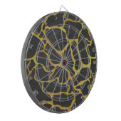 Giraffe, zwart en geel afdrukken dartbord (Voorkant Links)