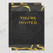 Giraffe, zwart en geel afdrukken kaart (Voorkant / Achterkant)