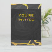 Giraffe, zwart en geel afdrukken kaart (Staand voorkant)