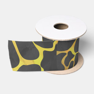 Giraffe, zwart en geel afdrukken lint