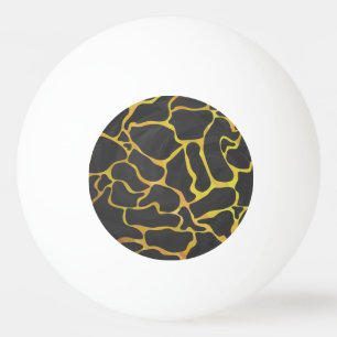 Giraffe, zwart en geel afdrukken pingpongballen