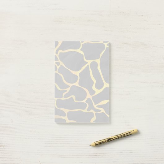 Giraffe, zwart en geel afdrukken post-it® notes (Op bureau)