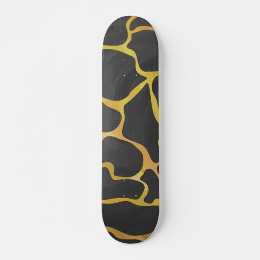 Giraffe, zwart en geel afdrukken skateboard (Voorkant)