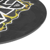 Giraffe, zwart en geel afdrukken snijplank (Hoek)