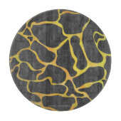 Giraffe, zwart en geel afdrukken snijplank (Voorkant)