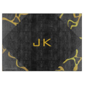 Giraffe, zwart en geel afdrukken snijplank (Voorkant)