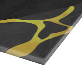 Giraffe, zwart en geel afdrukken snijplank (Hoek)