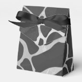Giraffe zwart en lichte grijze afdrukken bedankdoosjes (Voorkant Zijde)