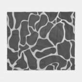 Giraffe zwart en lichte grijze afdrukken fleece deken (Voorkant (Horizontaal))