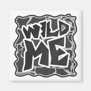 Giraffe zwart en lichte grijze afdrukken magneet