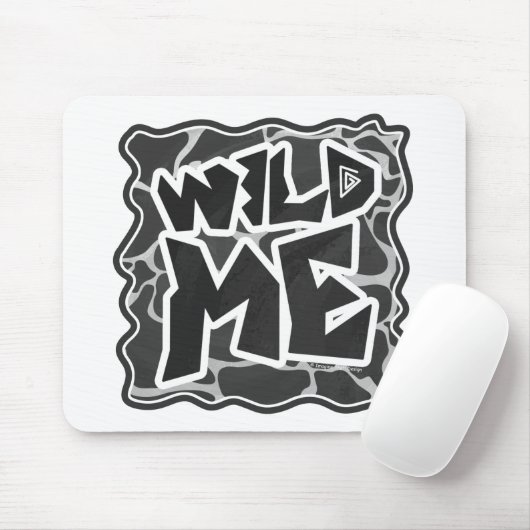 Giraffe zwart en lichte grijze afdrukken muismat (Met muis)