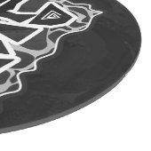 Giraffe zwart en lichte grijze afdrukken snijplank (Hoek)