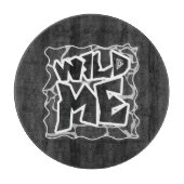 Giraffe zwart en lichte grijze afdrukken snijplank (Voorkant)