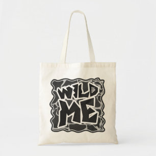 Giraffe zwart en lichte grijze afdrukken tote bag