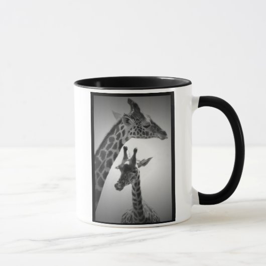 giraffen, moeder en kind mok (Rechts)