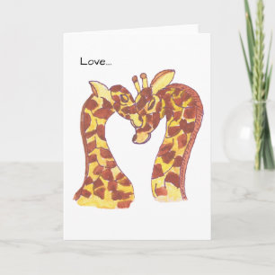 Giraffen Verliefd Kaart