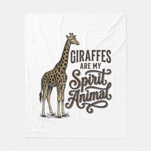 Giraffen zijn mijn spirituele dier vintage shirt o fleece deken