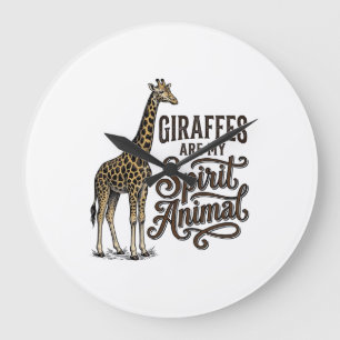 Giraffen zijn mijn spirituele dier vintage shirt o grote klok
