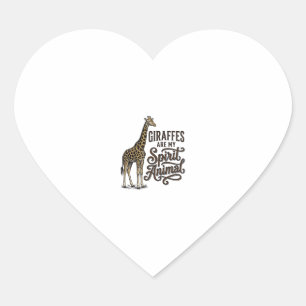 Giraffen zijn mijn spirituele dier vintage shirt o hart sticker