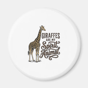 Giraffen zijn mijn spirituele dier vintage shirt o magneet