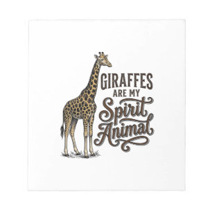 Giraffen zijn mijn spirituele dier vintage shirt o notitieblok