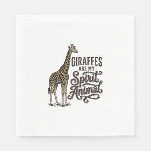 Giraffen zijn mijn spirituele dier vintage shirt o servet