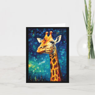 Giraffenschilderij voor geliefde Nachtelijke hemel Kaart