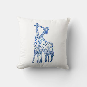Giraffes Baiser, Romance Africaine, coussin Saint-