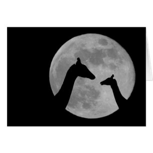 Giraffes bij Fullmoon Night