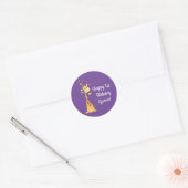 Giraffes - Birthday Party Cute Ronde Sticker (Envelop)