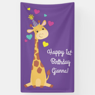 Giraffes - Birthday Party Cute Spandoek
