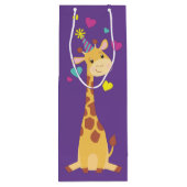 Giraffes - Birthday Party Cute Wijn Cadeautas (Achterkant)