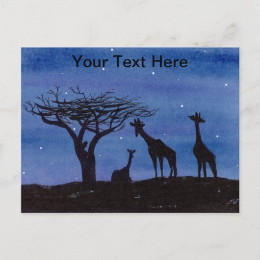 Giraffes Briefkaart (Voorkant)
