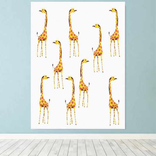 Giraffes Canvas Afdruk (Insitu (Houten vloer))