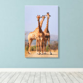 Giraffes Canvas Afdruk (Insitu (Houten vloer))