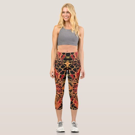 Giraffes Capri Leggings africains (Recto)