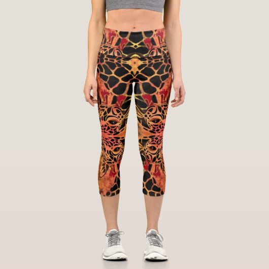 Giraffes Capri Leggings africains (Recto)