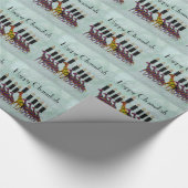 Giraffes Chanukah Menorah Cadeaupapier (Hoek)