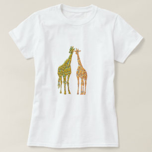 Giraffes Couple T-Shirt familie - Moderne verf