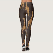 Giraffes Dark: Abstract  naadloos. Leggings (Achterkant)