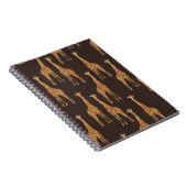 Giraffes Dark: Abstract naadloos. Notitieboek (Rechterzijde)