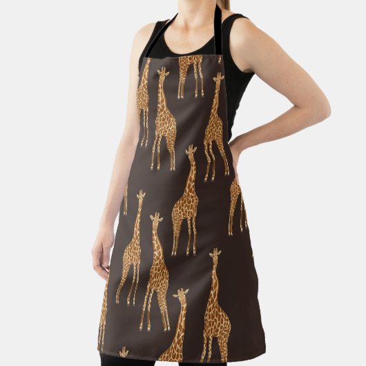 Giraffes Dark: Abstract naadloos. Schort (Insitu)