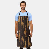 Giraffes Dark: Abstract naadloos. Schort (Gedragen)