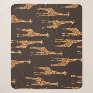 Giraffes Dark: Abstract naadloos. Sherpa Deken