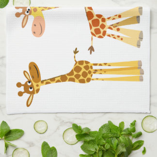 Giraffes de Dessin : Le Serviette De Cuisine Du Fu